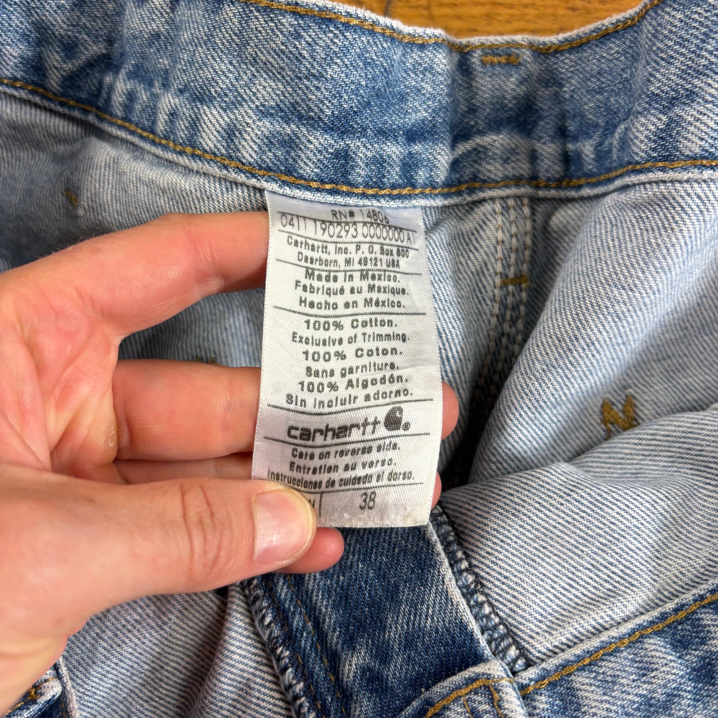 Vintage Carhartt Workwear Blue Baggy Carpenter Shorts - 38