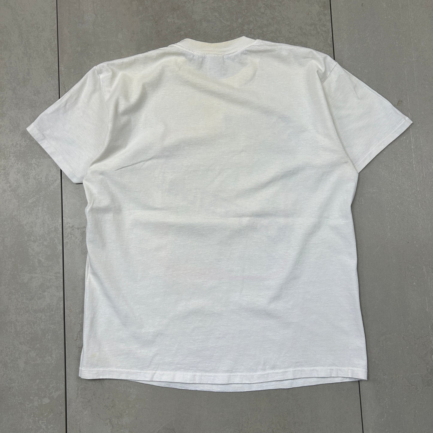 Vintage 1997 Single Stitch Car Graphic White T-Shirt - L