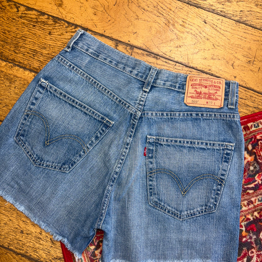Vintage Levis 569 Blue Denim Shorts - Size 8/10