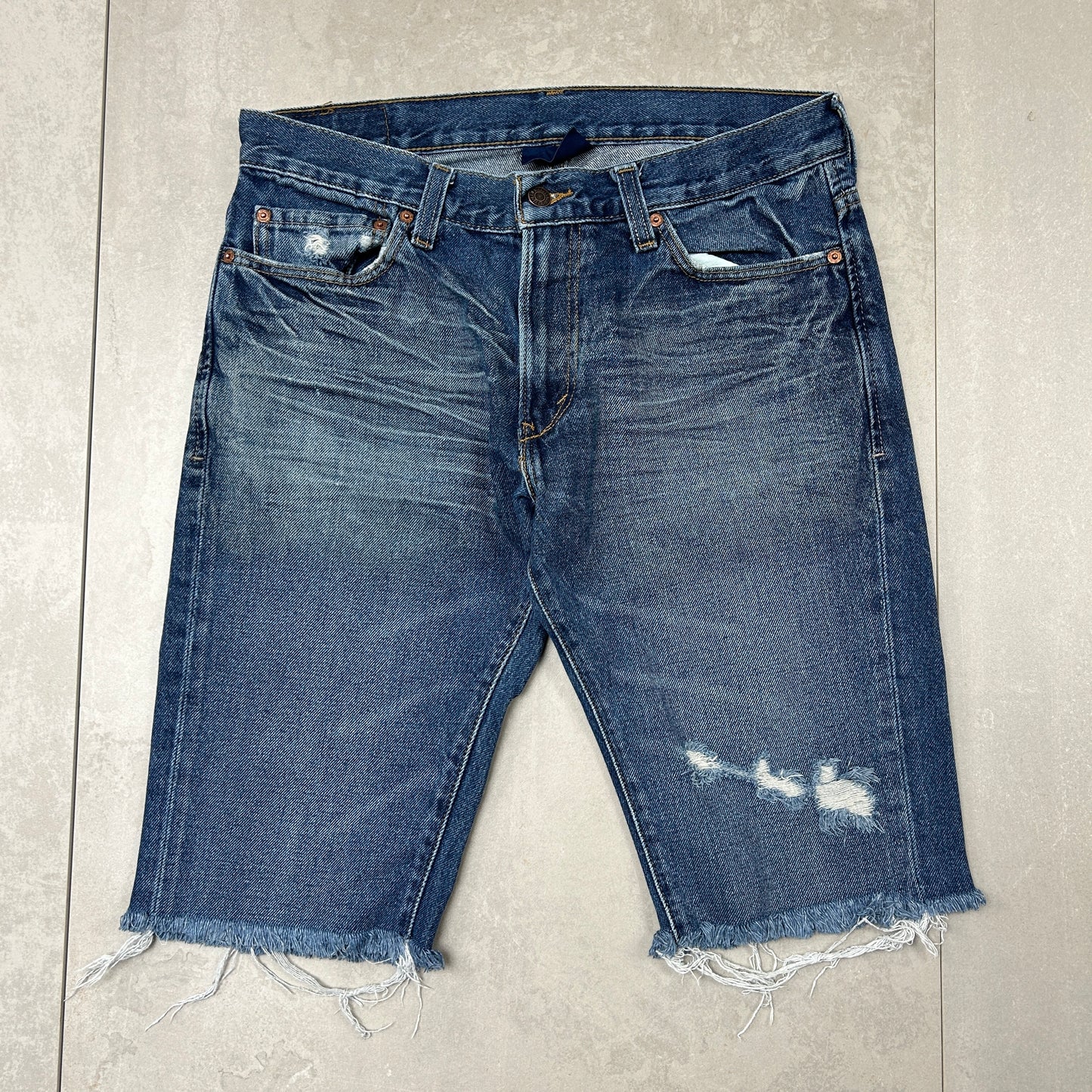 Vintage Levis 511 Slim Blue Denim Shorts - 34