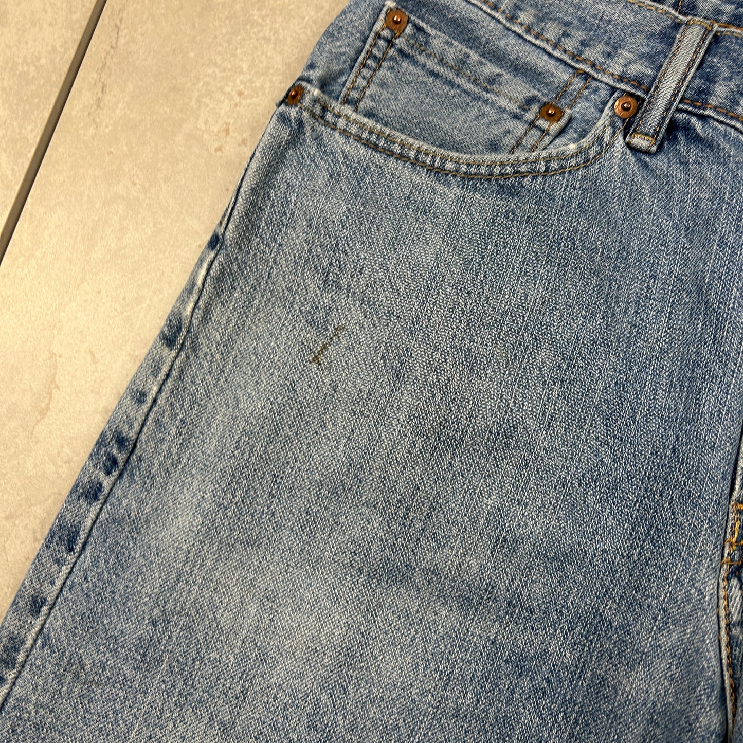 Vintage Levis 505 Blue Baggy Denim Shorts - 32