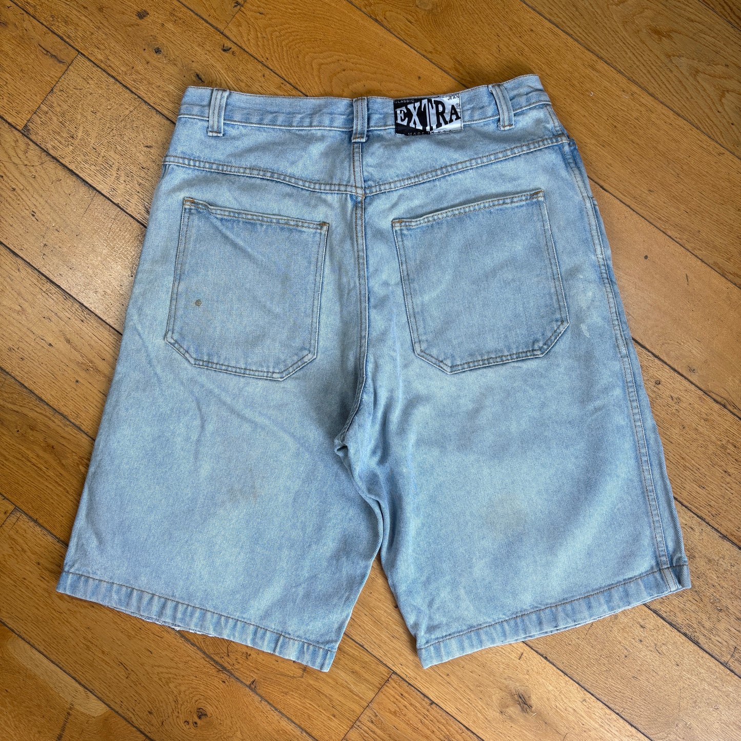 Vintage Extra Hip Hop Baggy Blue Shorts Jorts - 38