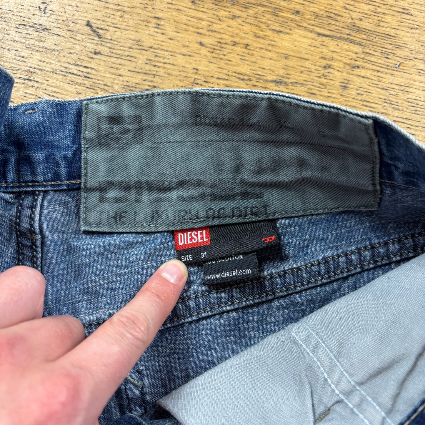 Vintage Diesel Baggy Blue Jeans - 31
