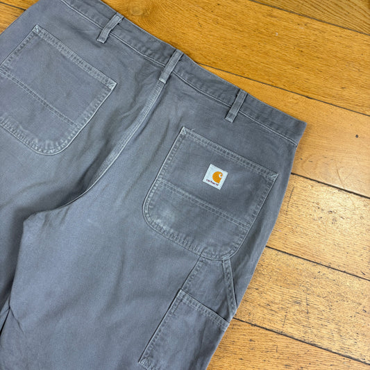 Vintage Carhartt Grey Workwear Baggy Carpenter Shorts - 38