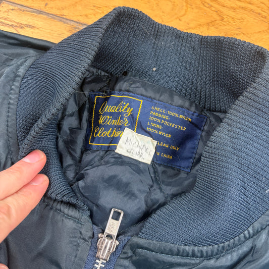 Vintage Blue Green MA-1 Bomber Jacket - XL