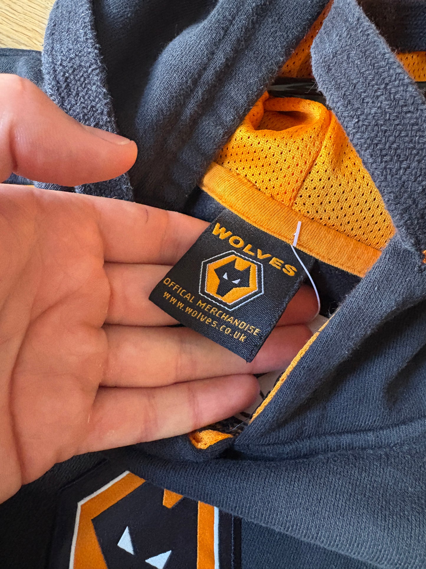 Vintage Wolves Black Wolverhampton Wanderers Hoodie Embroidered Sweatshirt -
