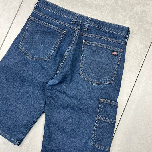 Vintage Dickies Workwear Carpenter Blue Shorts - 34