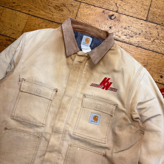 Vintage Carhartt Brown Cream Arctic Workwear Jacket - XL