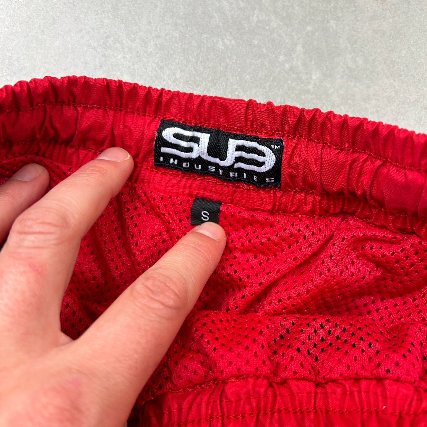 Vintage Red Sub Industries Baggy Tracksuit Ski Track Pants Bottoms - S