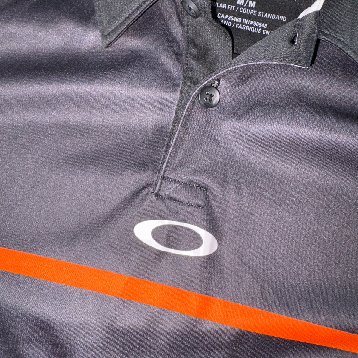 Oakley Black Orange Golf Polo T Shirt - M