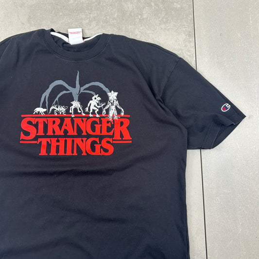 Champion Stranger Things Black T-Shirt - L