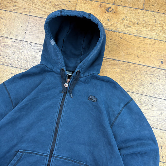 Vintage Nike Air Heavyweight Navy Embroidered Hoodie Sweatshirt - XXL
