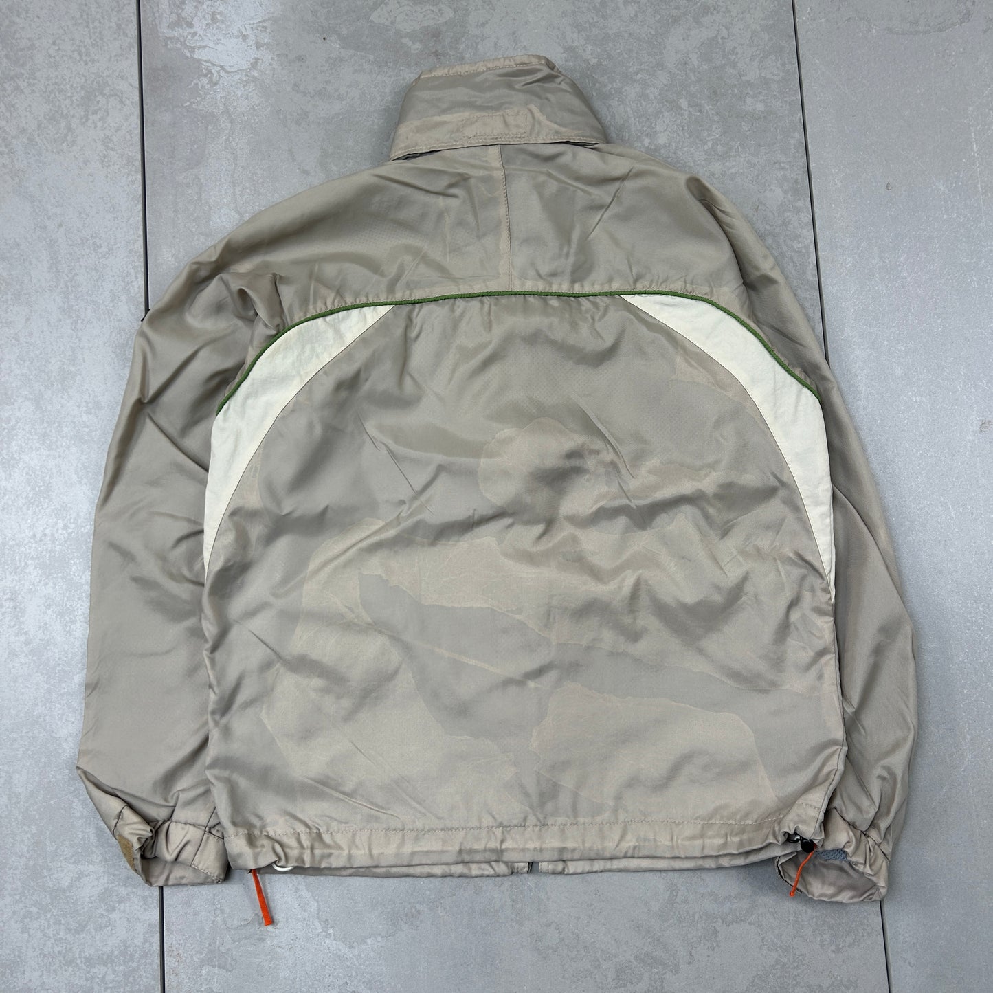Vintage Napapijri Cream Tracksuit Track Shell Windbreaker Jacket - M