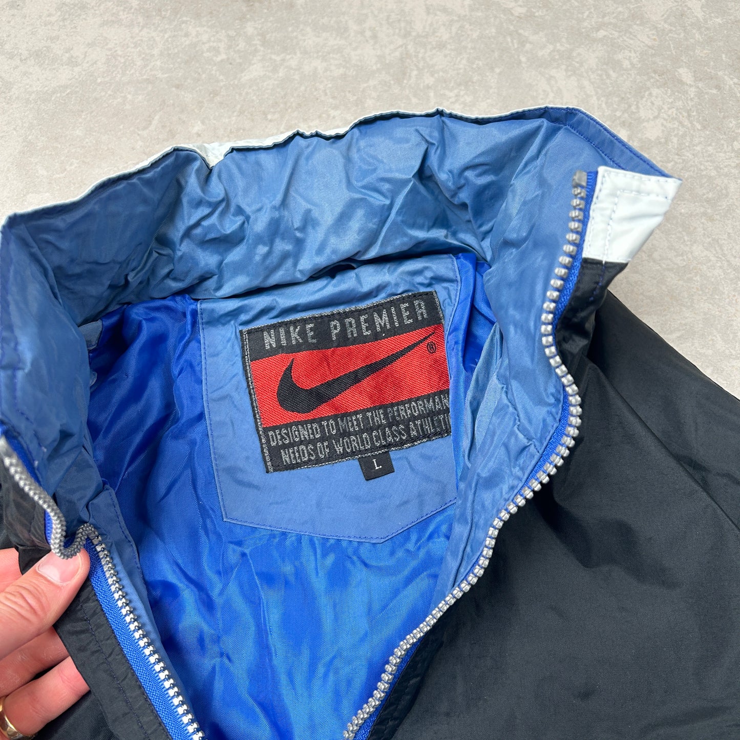 Vintage Nike Blue Tracksuit Track Shell Windbreaker Jacket - L