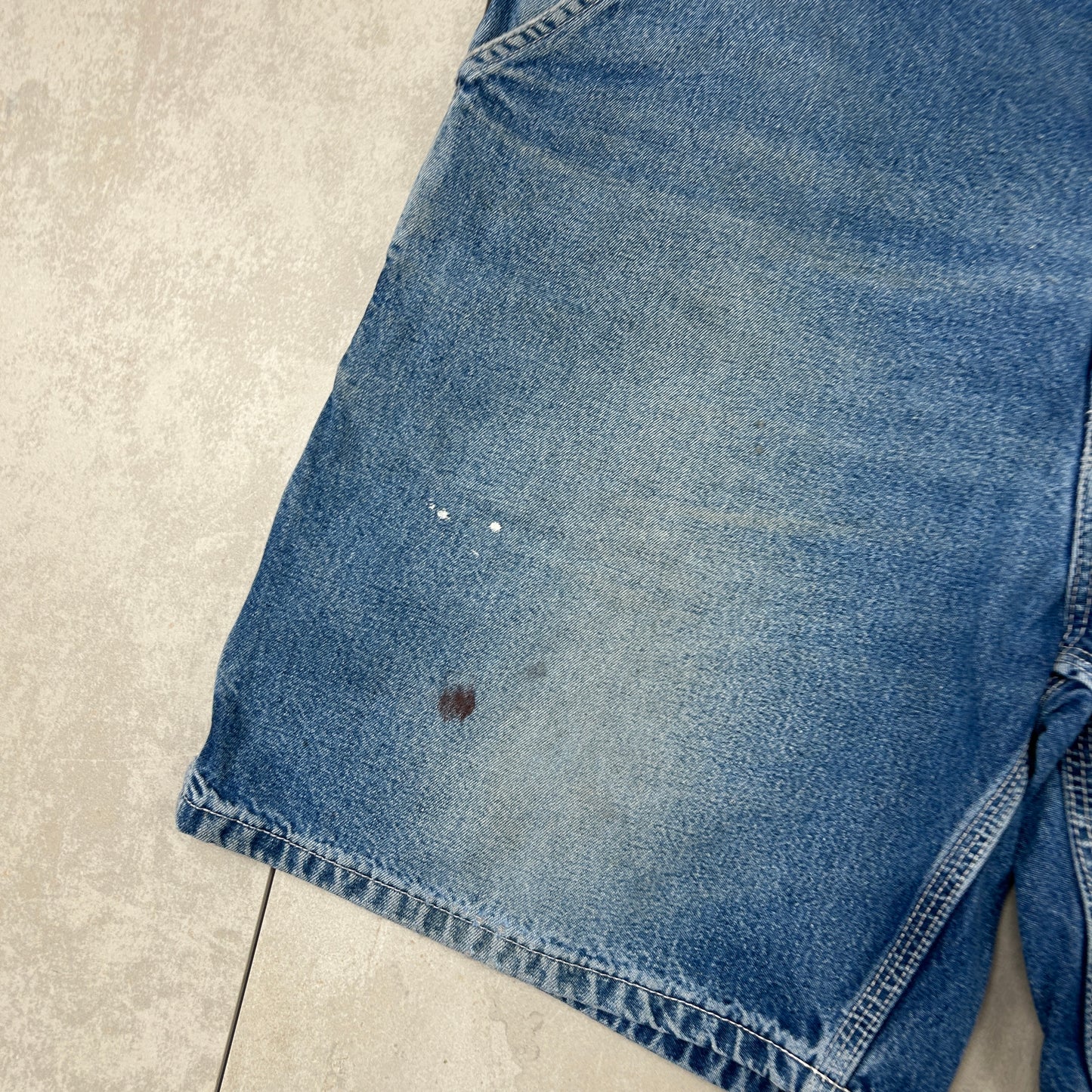 Vintage Carhartt Workwear Baggy Blue Carpenter Shorts - 38