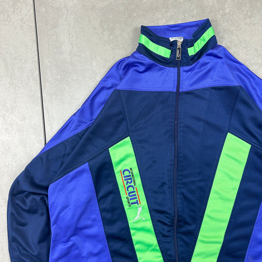 Vintage 90s Puma Navy Tracksuit Shell Lightweight Zip Jacket - XL