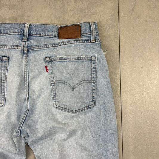 Vintage Levis Straight Light Blue Denim Jeans - 34