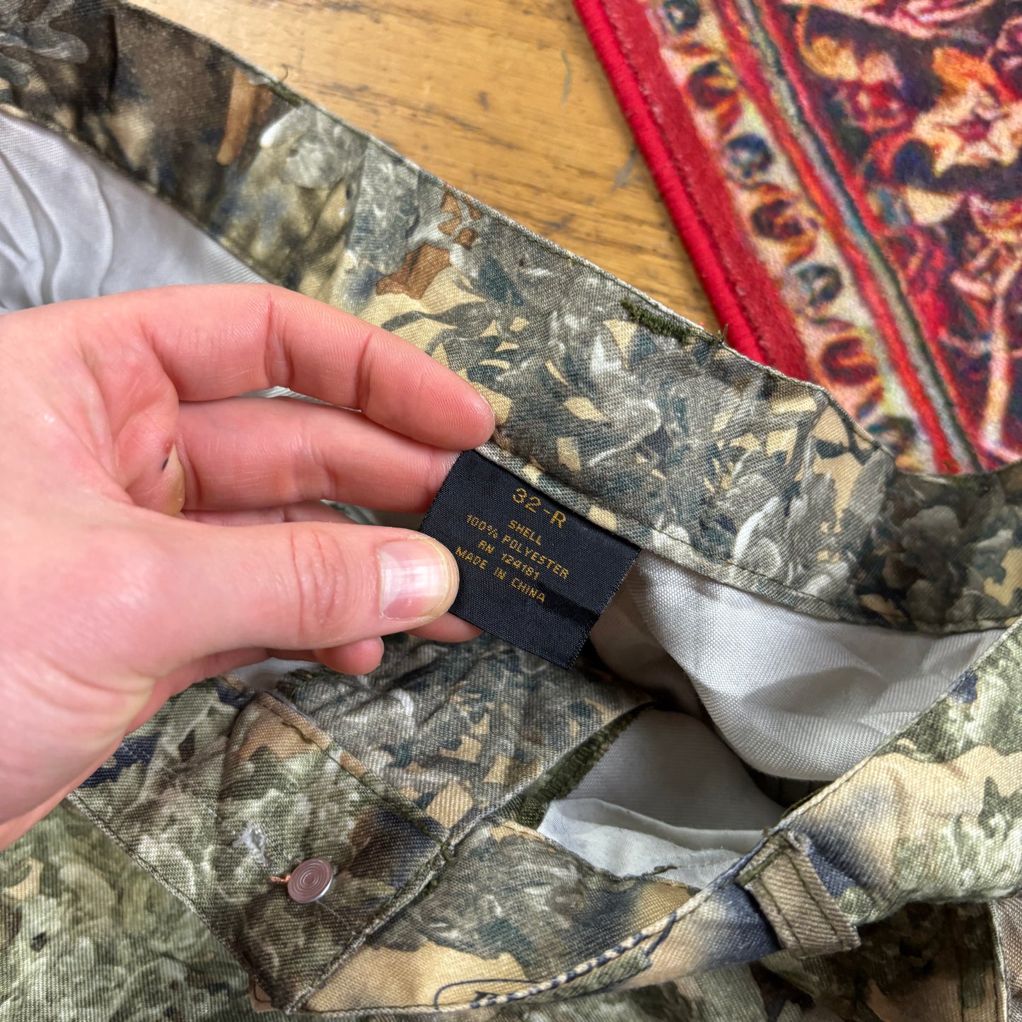 Vintage Real Tree Camo Green Hunting Workwear Trousers - 32