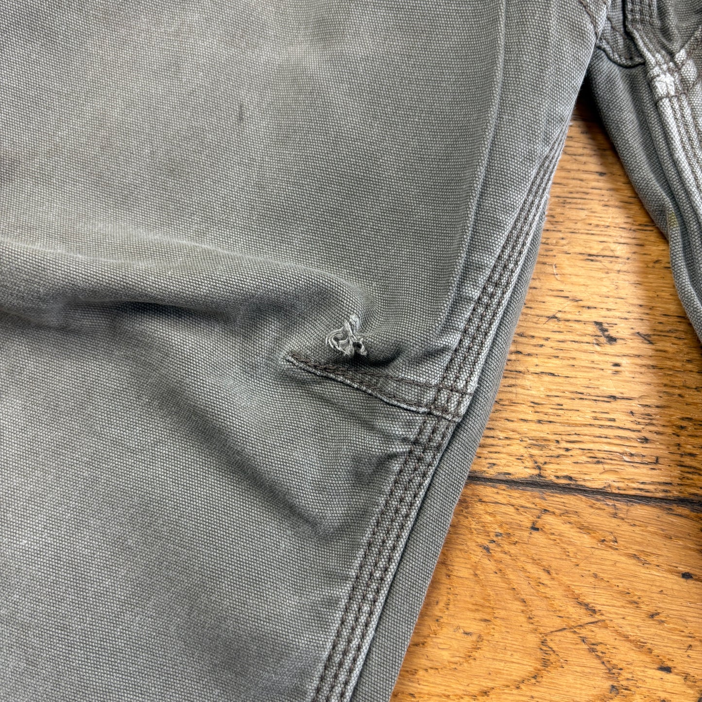 Vintage Carhartt Grey Double Knee Workwear Carpenter Baggy Trousers -