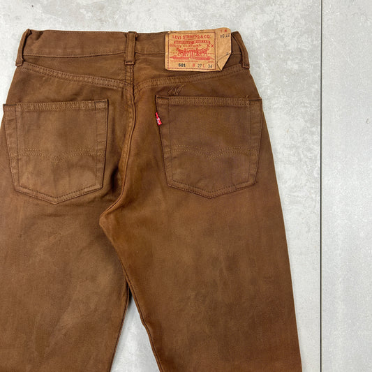 Vintage Levis 501 Straight Brown Denim Jeans - 26 / size 6