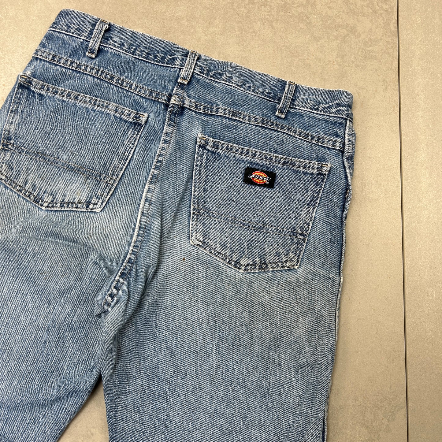 Vintage Dickies Workwear Carpenter Blue Baggy Shorts - 32