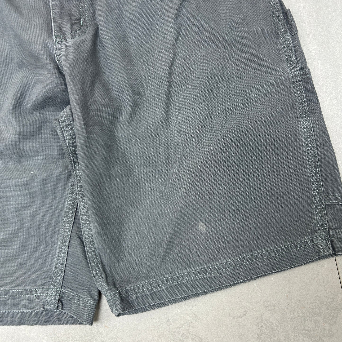 Vintage Carhartt Workwear Baggy Grey Carpenter Shorts - 34