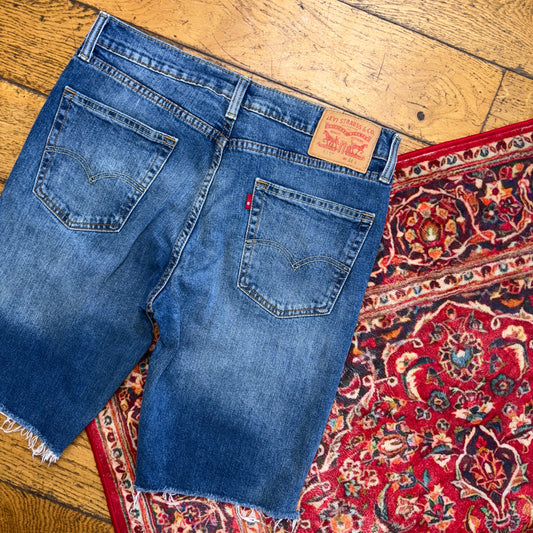 Vintage Levis 511 Slim Blue Denim Shorts - 34