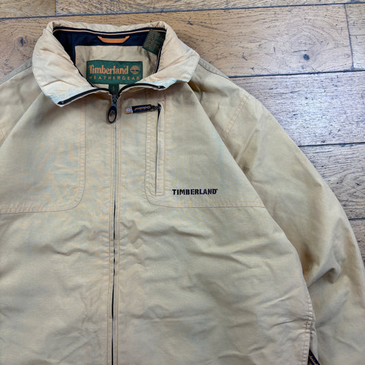 Vintage Timberland Cream Orange Zip Coat Jacket - L