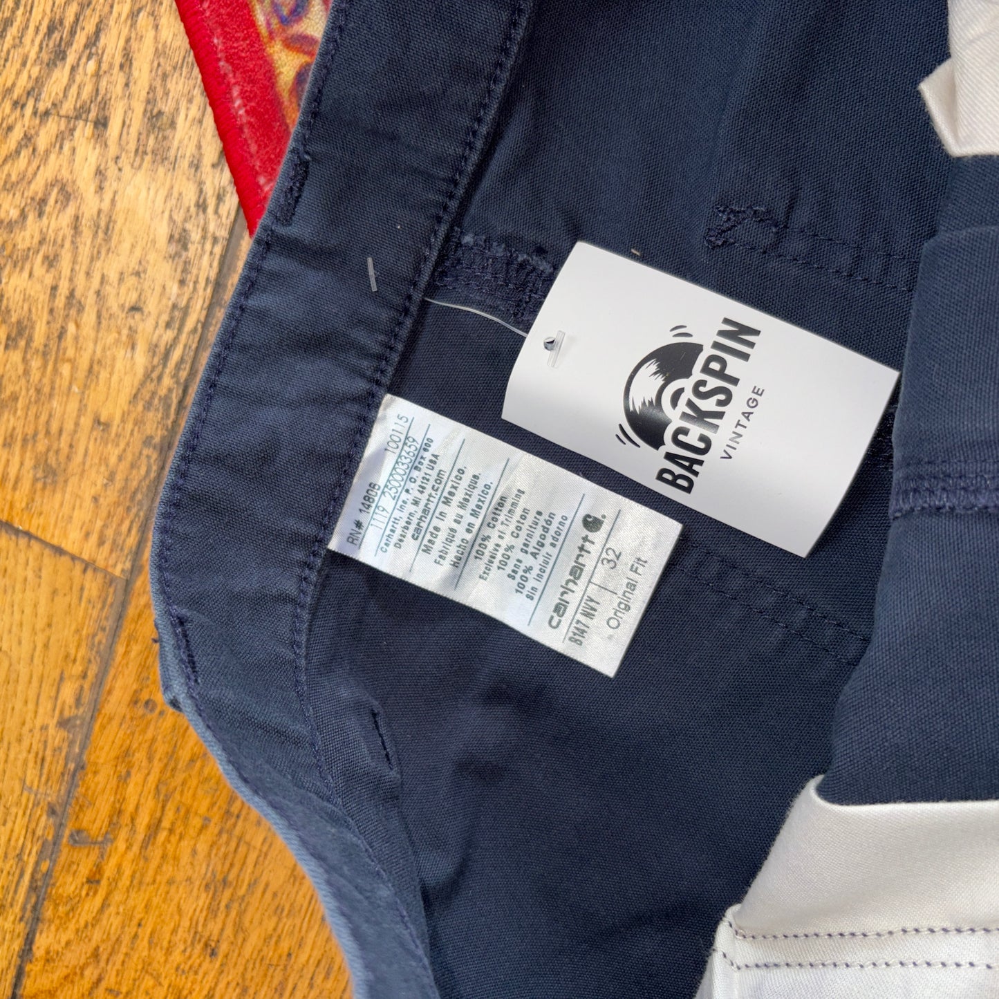 Vintage Carhartt Workwear Navy Baggy Carpenter Shorts - 32