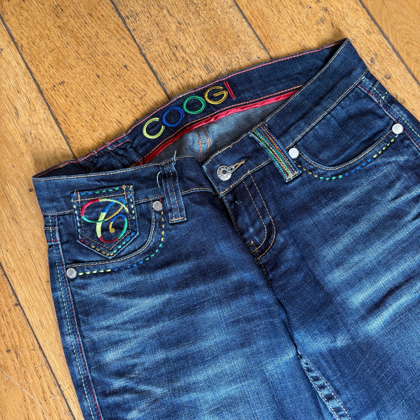 Vintage Coogi Womens Embroidered Hip Hop Y2K Jeans - Size 12