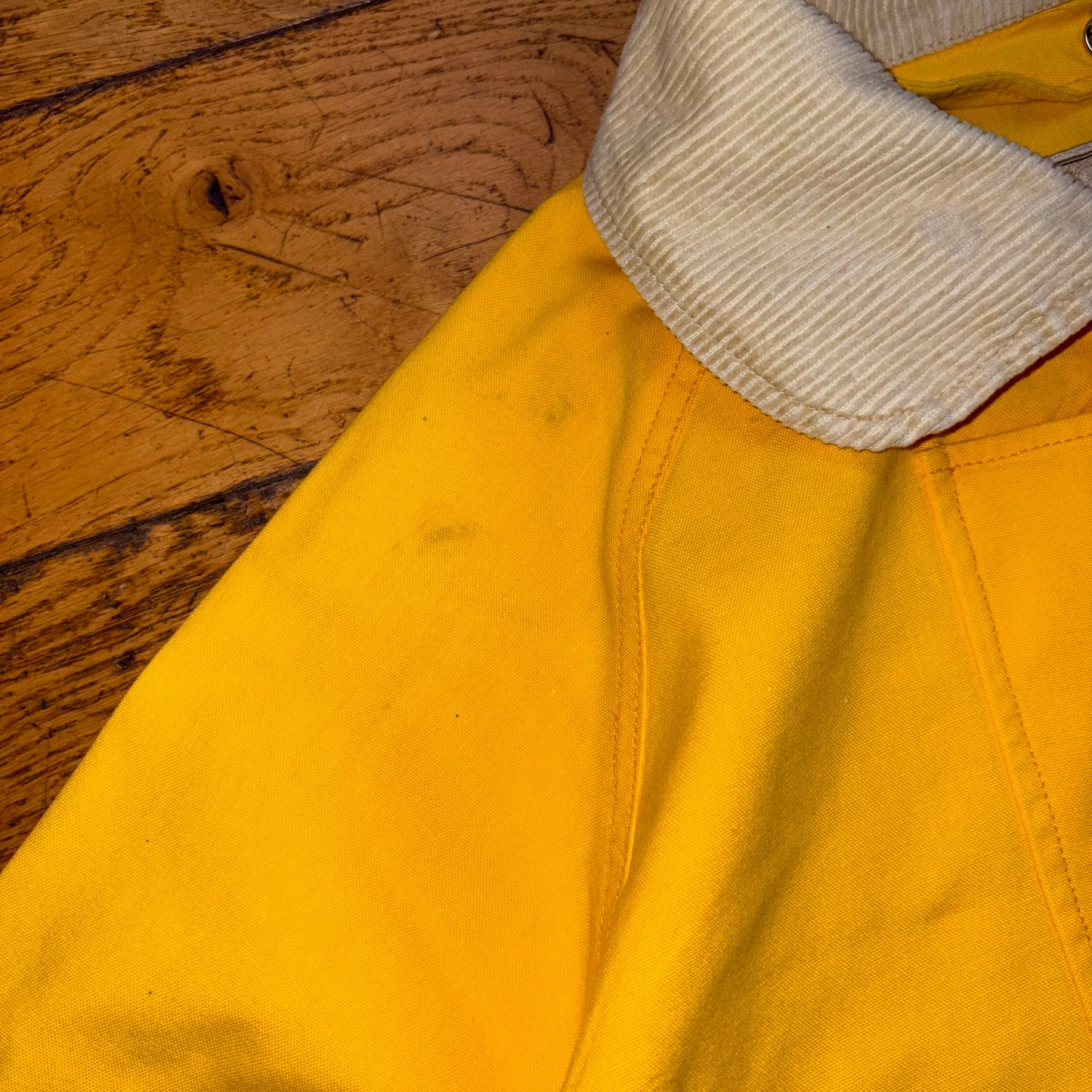 Vintage Harvey Yellow Fireman Clasp Trench Coat Jacket - XL