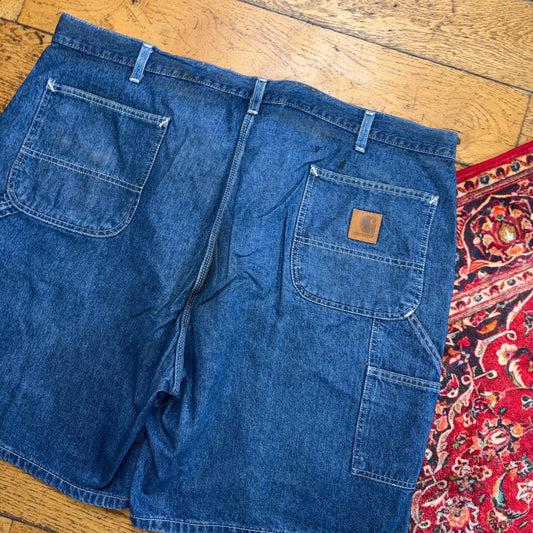 Vintage Carhartt Blue Workwear Baggy Carpenter Jorts Shorts - 46