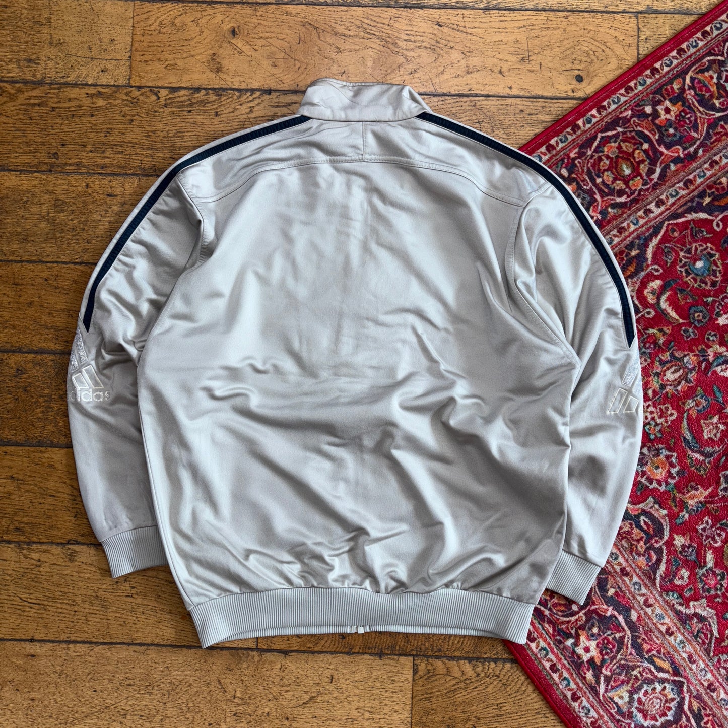 Vintage Adidas Grey Brown Tracksuit Track Jacket - L