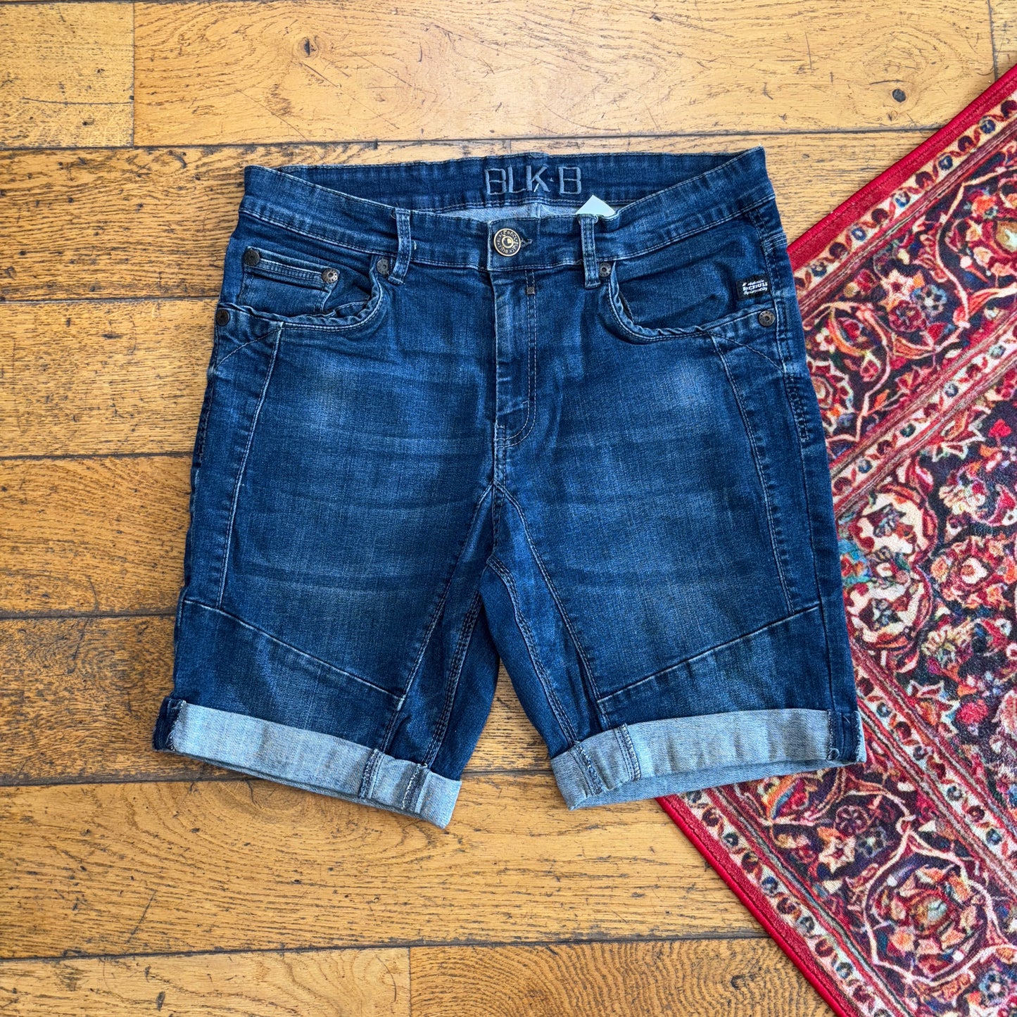 Vintage Blue Denim Shorts - 34