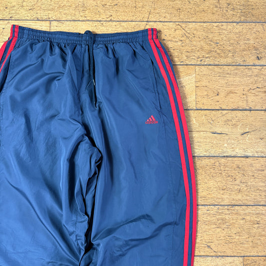 Vintage Adidas Grey Baggy Tracksuit Sweatpants Track Pants Bottoms - L