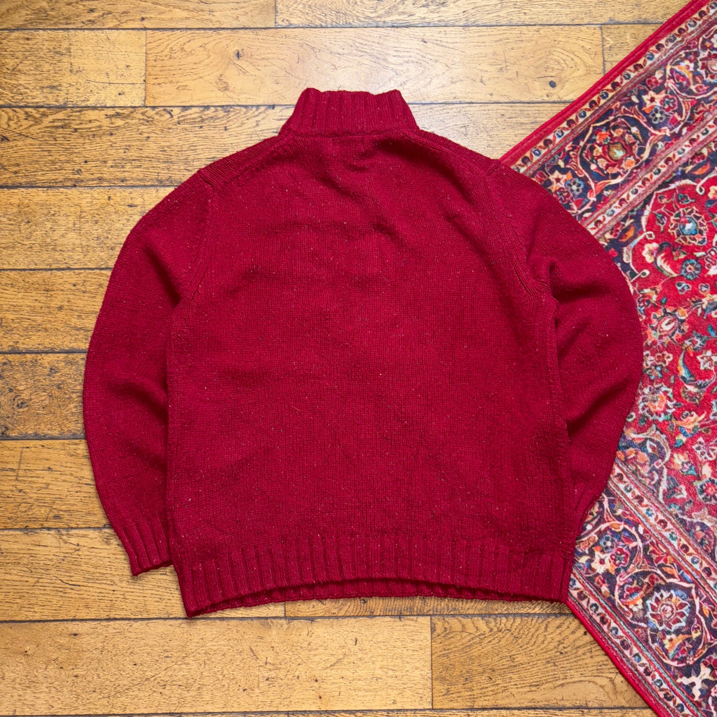 Vintage Nautica Red Embroidered Knit Jumper - XL