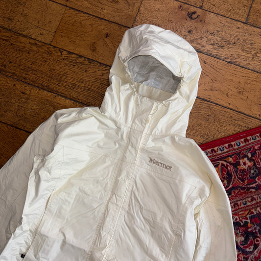 Vintage Marmot Womens Hiking Gorpcore Cream Waterproof Jacket Coat - M