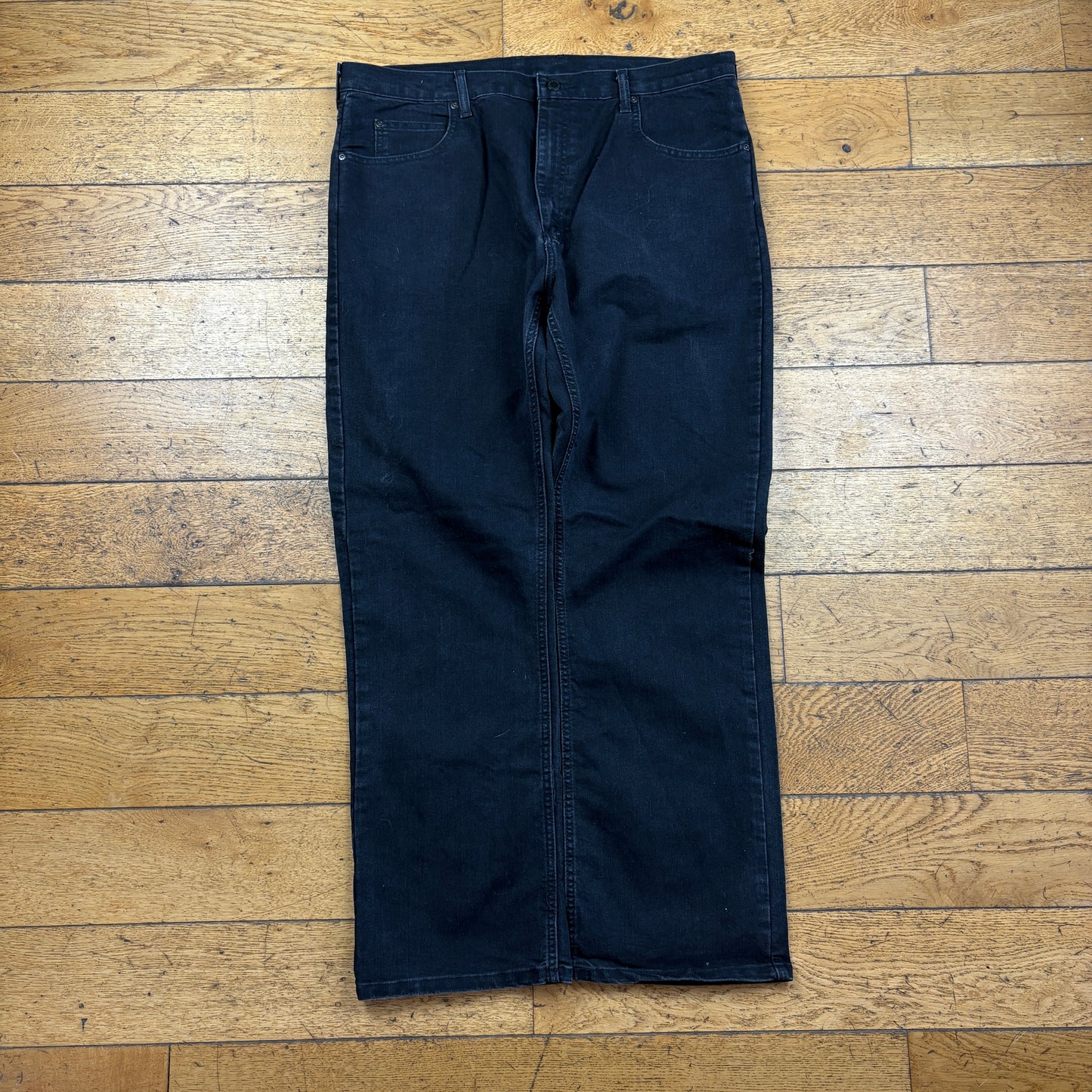 Vintage Dickies Black Workwear Carpenter Baggy Trousers - 38