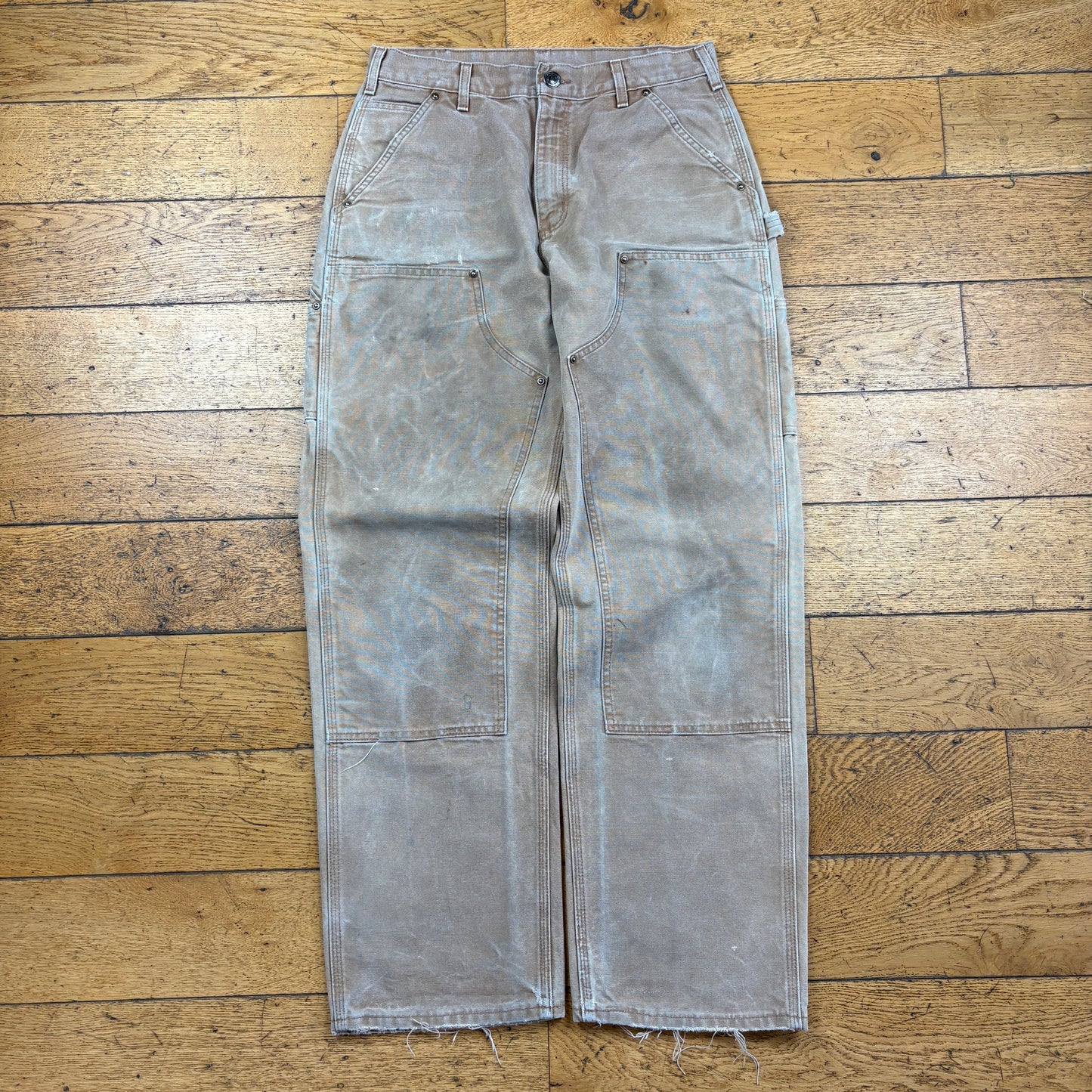 Vintage Carhartt Brown Workwear Carpenter Baggy Trousers - 32