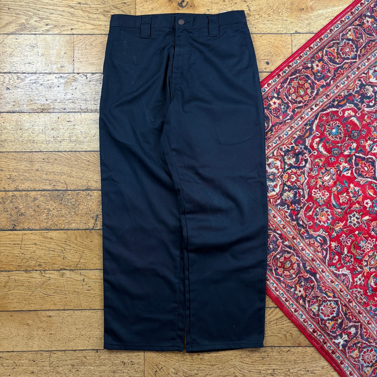 Vintage Dickies 874 Skate Black Baggy Trousers - 34