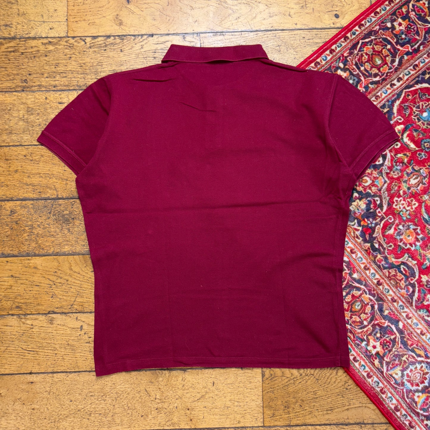 Vintage YSL Yves Saint Laurent Burgundy Polo Shirt - L