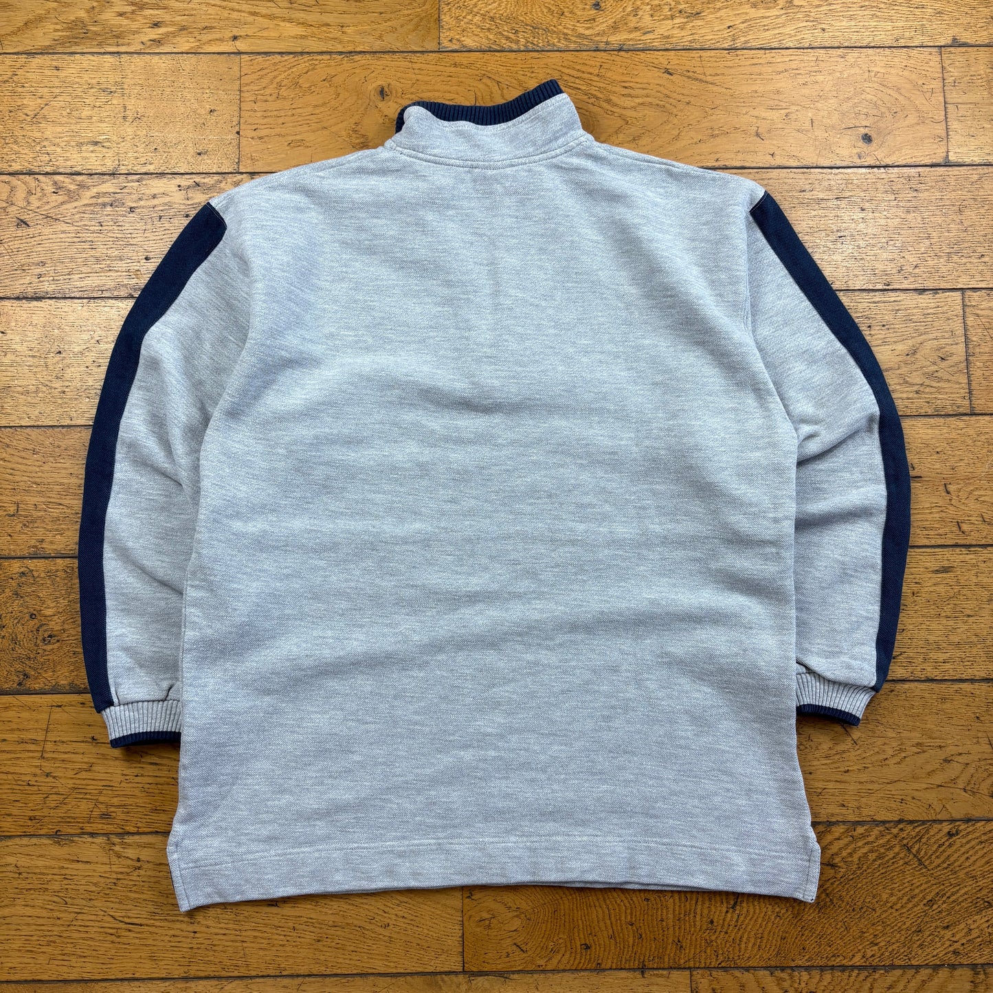 Vintage Nike Grey Swoosh Zip Embroidered Sweatshirt - M
