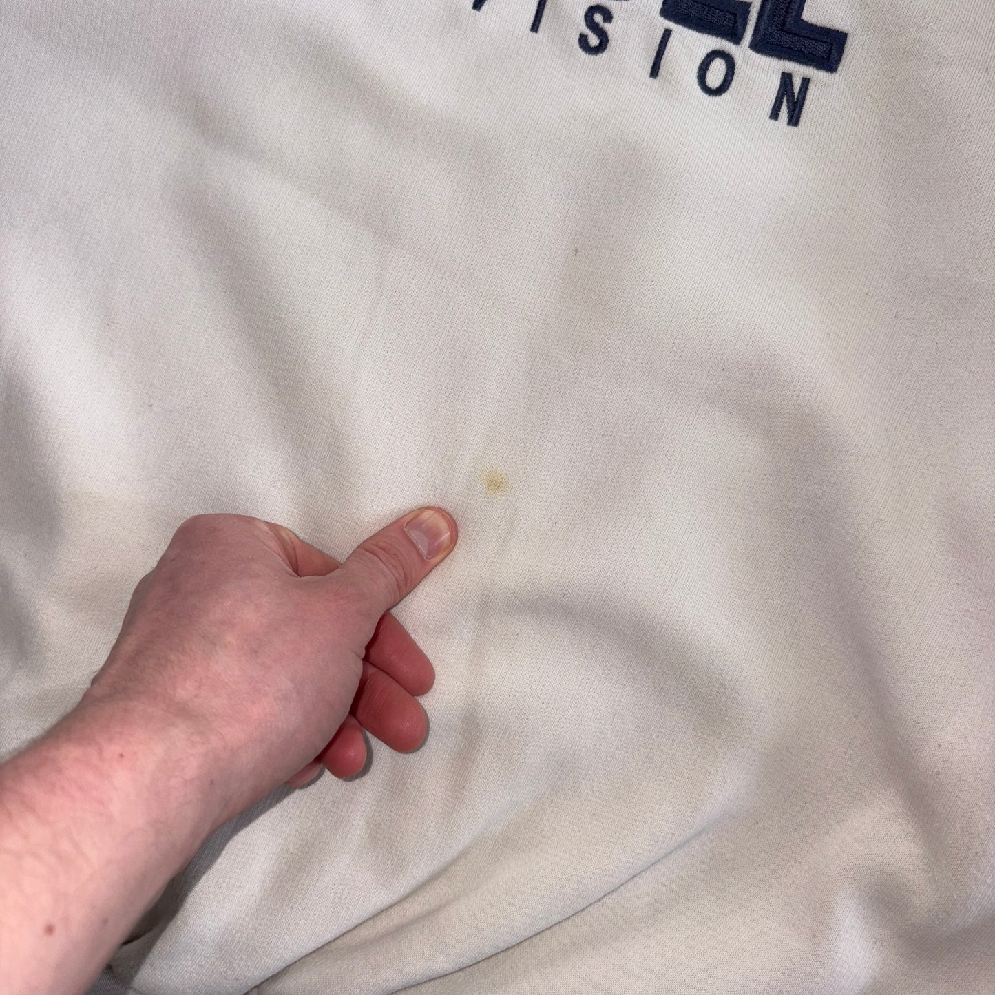 Vintage Diesel White Embroidered Sweatshirt - XL