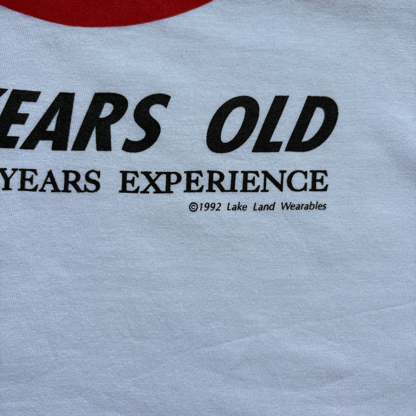 Vintage 1992 Funny Single Stitch White Graphic T-Shirt - S/M