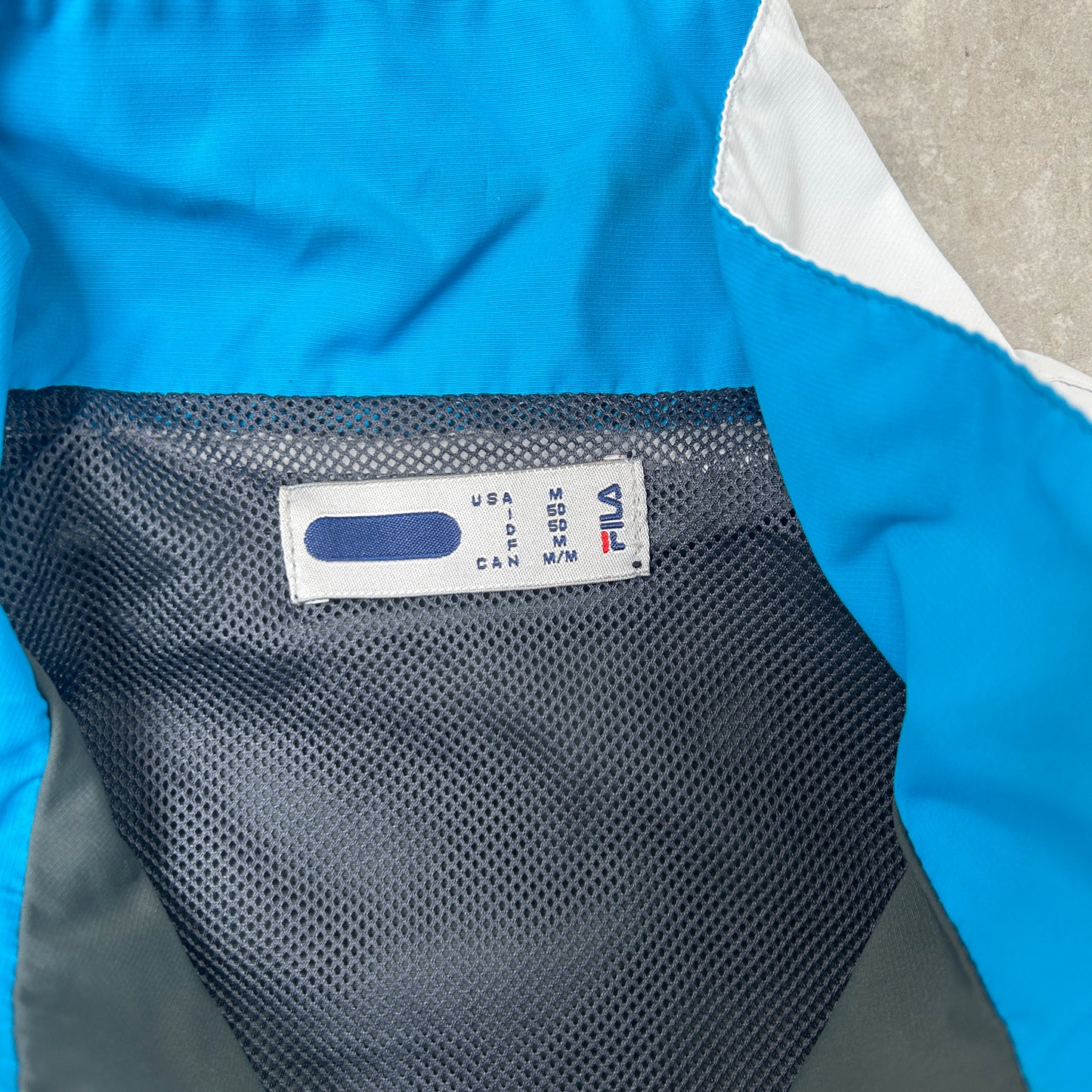 Vintage Fila Grey Tracksuit Track Shell Windbreaker Jacket - M