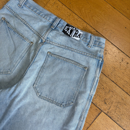Vintage Extra Hip Hop Baggy Blue Shorts Jorts - 38
