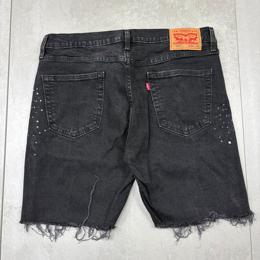 Vintage Levis 511 Black Denim Shorts - 34