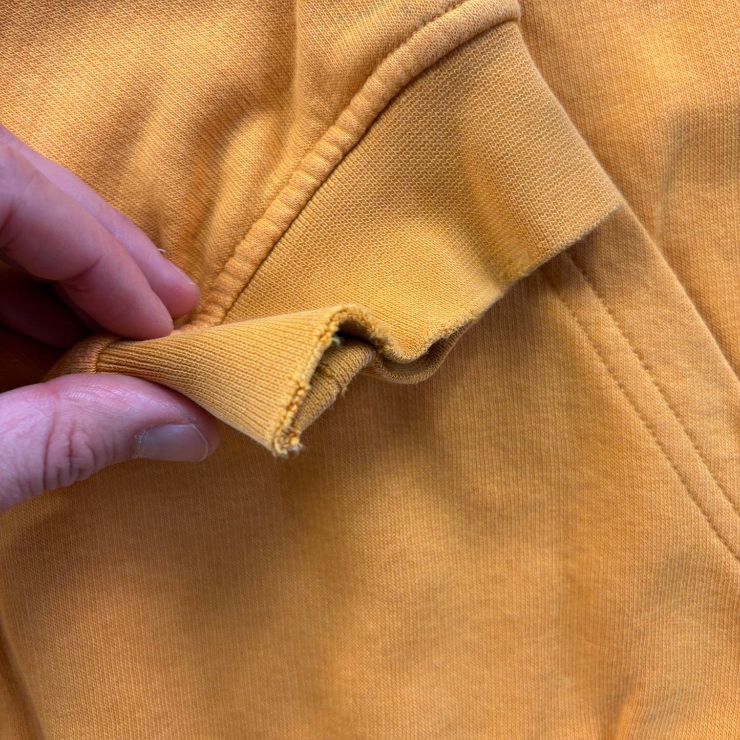 Vintage Nike Athletics Orange Yellow Embroidered Hoodie Sweatshirt - L