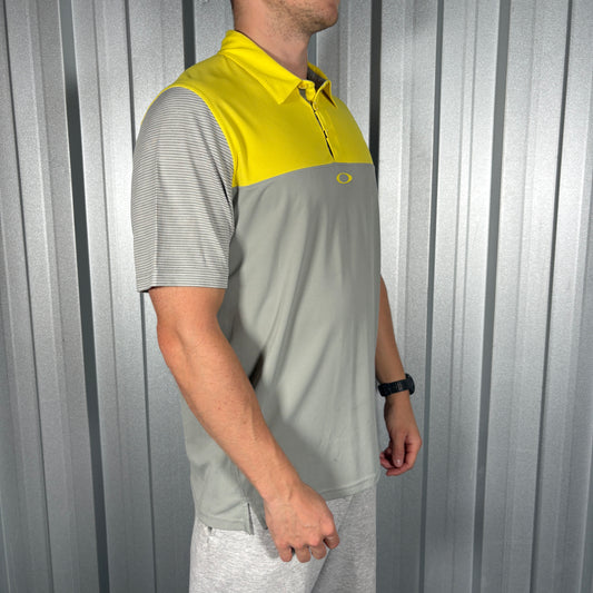 Oakley Yellow Golf Polo T Shirt - M