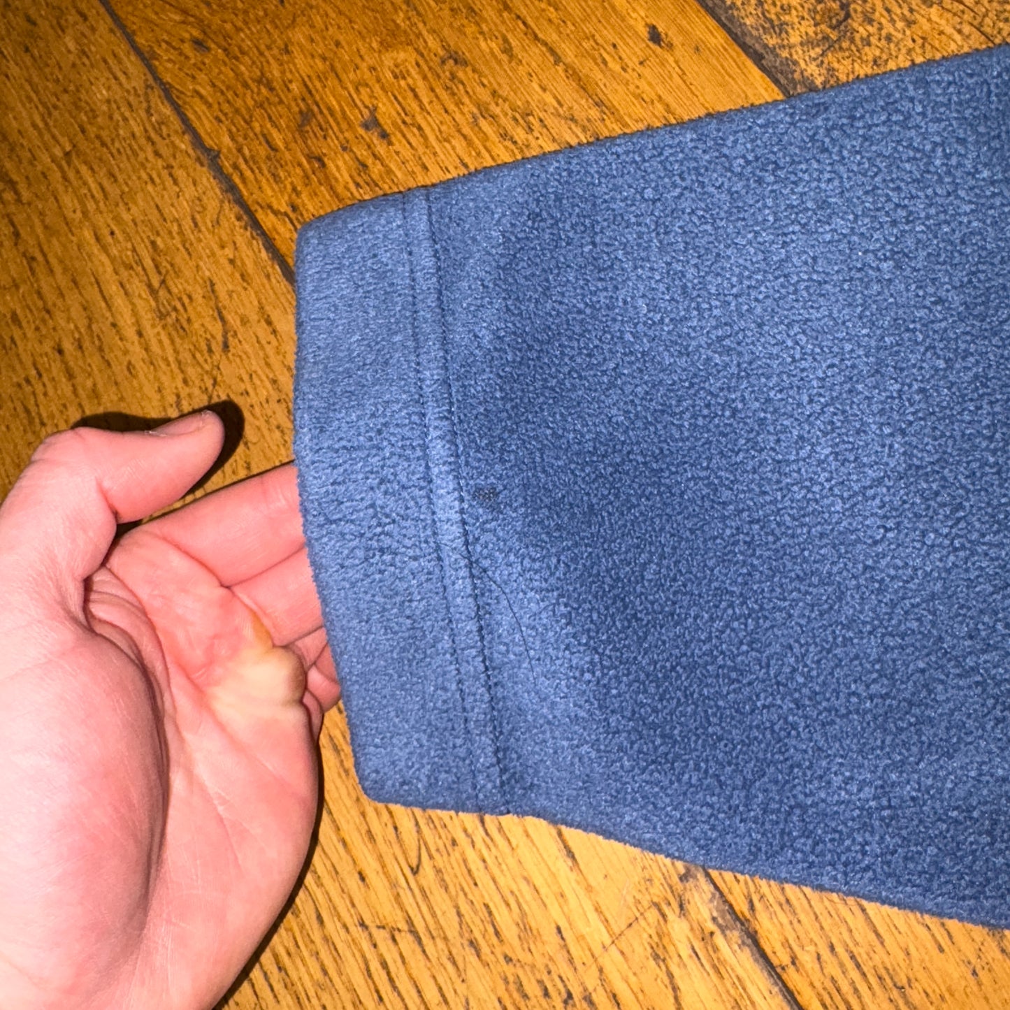 Vintage 90s Adidas Blue Embroidered Fleece Zip Sweatshirt - XL